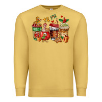 Antique Gold christmas cookie coffee cups Premium Sweatshirt - AdoDesignShop
