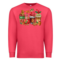 Cardinal christmas cookie coffee cups Premium Sweatshirt - AdoDesignShop