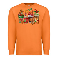 Carrot christmas cookie coffee cups Premium Sweatshirt - AdoDesignShop
