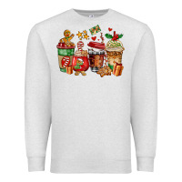 Oatmeal Heather christmas cookie coffee cups Premium Sweatshirt - AdoDesignShop
