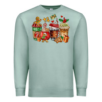 Seafoam christmas cookie coffee cups Premium Sweatshirt - AdoDesignShop