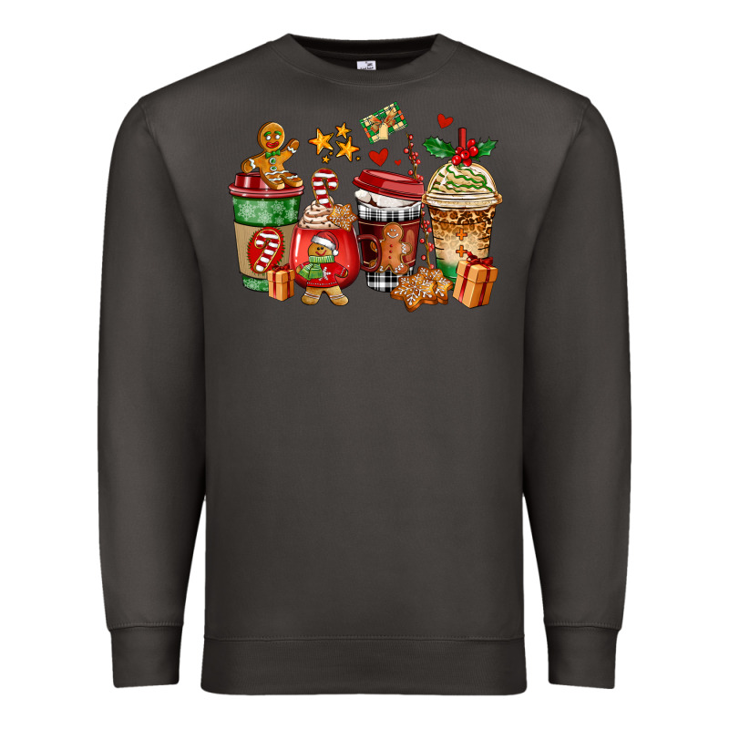 Christmas Cookie Coffee Cups Premium Sweatshirt by AdoDesignShop | Teevron