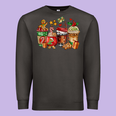 Christmas Cookie Coffee Cups Premium Sweatshirt Designed By Adodesignshop