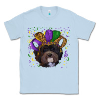 Dusty Blue mardi gras hat havanese dog Classic Tee - RanaPortraitStore
