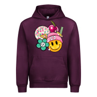 Mauve Wine smiley face and school elementary Urban Hoodie - MaliasSmallBusiness