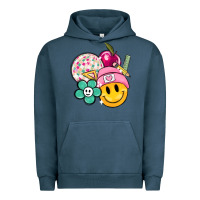 Pigment Midnight Navy smiley face and school elementary Urban Hoodie - MaliasSmallBusiness