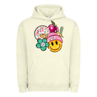 Pigment Pistachio smiley face and school elementary Urban Hoodie - MaliasSmallBusiness