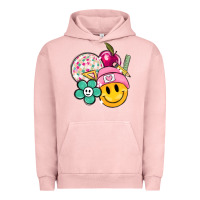 Pigment Salmon smiley face and school elementary Urban Hoodie - MaliasSmallBusiness