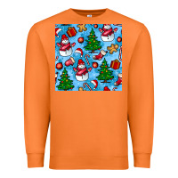 Carrot christmas trees and snow seamless pattern Premium Sweatshirt - BundleAndBundleShop