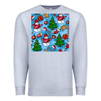 Heather Grey christmas trees and snow seamless pattern Premium Sweatshirt - BundleAndBundleShop