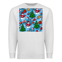 Oatmeal Heather christmas trees and snow seamless pattern Premium Sweatshirt - BundleAndBundleShop