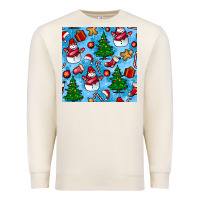 Sandshell christmas trees and snow seamless pattern Premium Sweatshirt - BundleAndBundleShop