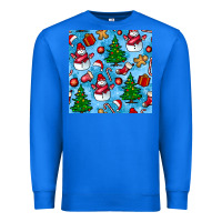 True Royal christmas trees and snow seamless pattern Premium Sweatshirt - BundleAndBundleShop