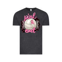 Vintage Black Pink Out Volleyball Vintage Tee - BarkalooDesign