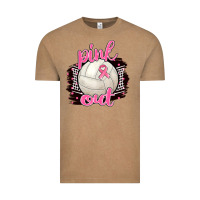Vintage Coffee Pink Out Volleyball Vintage Tee - BarkalooDesign