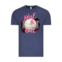 Vintage Denim Pink Out Volleyball Vintage Tee - BarkalooDesign