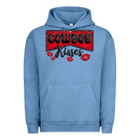 Pigment Pebble Blue cowboy kisses Urban Hoodie - MaliasSmallBusiness