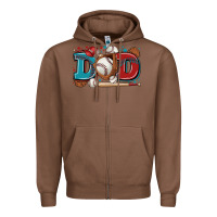 Chestnut dad baseball Zipper Hoodie - Zillion Design Studio