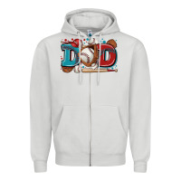 Dove Grey dad baseball Zipper Hoodie - Zillion Design Studio