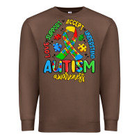 Chestnut love support accept understand autism awareness Premium Sweatshirt - Artiststas