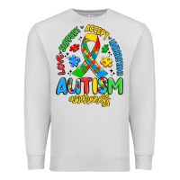 Dove Grey love support accept understand autism awareness Premium Sweatshirt - Artiststas