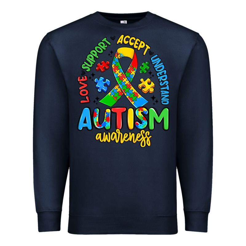 Love Support Accept Understand Autism Awareness Premium Sweatshirt by Artiststas | Teevron