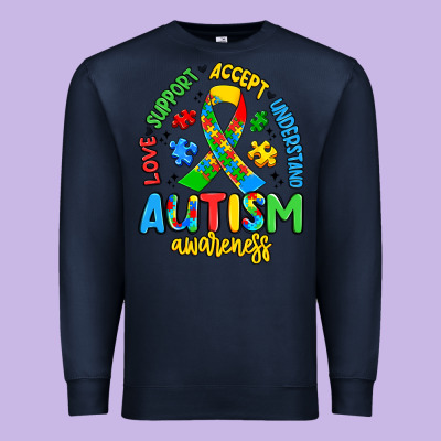 Love Support Accept Understand Autism Awareness Premium Sweatshirt Designed By Artiststas