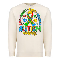 Sandshell love support accept understand autism awareness Premium Sweatshirt - Artiststas