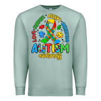 Seafoam love support accept understand autism awareness Premium Sweatshirt - Artiststas