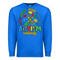 True Royal love support accept understand autism awareness Premium Sweatshirt - Artiststas
