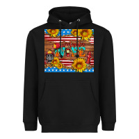 Black american flag firefighter wife Heavyweight Hoodie - HRA Design Shop