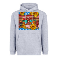 Heather Grey american flag firefighter wife Heavyweight Hoodie - HRA Design Shop
