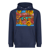 Navy american flag firefighter wife Heavyweight Hoodie - HRA Design Shop