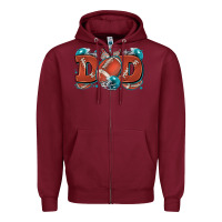 Burgundy dad American football Zipper Hoodie - Zillion Design Studio