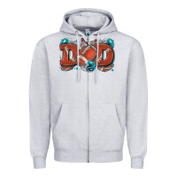Heather Grey dad American football Zipper Hoodie - Zillion Design Studio