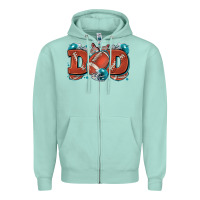 Seafoam dad American football Zipper Hoodie - Zillion Design Studio