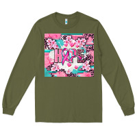 Army Green hope breast cancer Long Sleeve Tee - AdoDesignShop