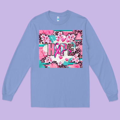 Hope Breast Cancer Long Sleeve Tee Designed By Adodesignshop