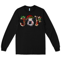 Black Christmas Joy Heifer Cow Long Sleeve Tee - RanaPortraitStore