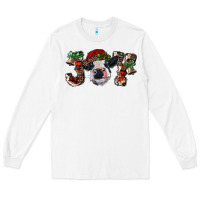 White Christmas Joy Heifer Cow Long Sleeve Tee - RanaPortraitStore
