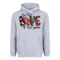 Heather Grey for the love of the game football Heavyweight Hoodie - CowhideDigitalArt