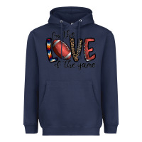Navy for the love of the game football Heavyweight Hoodie - CowhideDigitalArt