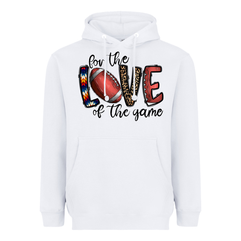 For The Love Of The Game Football Heavyweight Hoodie by CowhideDigitalArt | Teevron