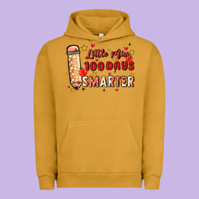 Little Miss 100 Days Smarter Urban Hoodie Designed By Maliassmallbusiness