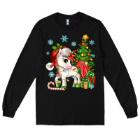 Black Christmas unicorn Long Sleeve Tee - Zillion Design Studio