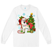 White Christmas unicorn Long Sleeve Tee - Zillion Design Studio