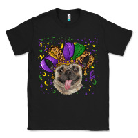 Black mardi gras hat pug Classic Tee - RanaPortraitStore