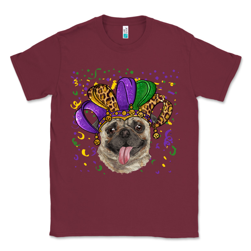 Mardi Gras Hat Pug Classic Tee by RanaPortraitStore | Teevron