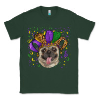 Sports Green mardi gras hat pug Classic Tee - RanaPortraitStore