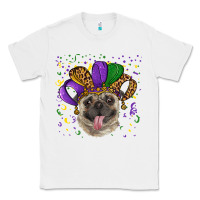 White mardi gras hat pug Classic Tee - RanaPortraitStore